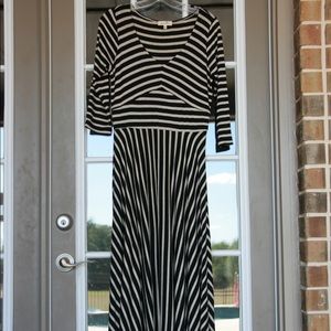 Anthropologie Striped Stretch Maxi Dress
